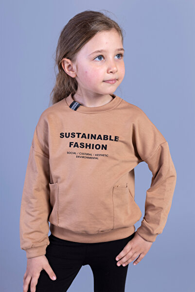 Toontoy Детска блуза с джобове и детайлен принт