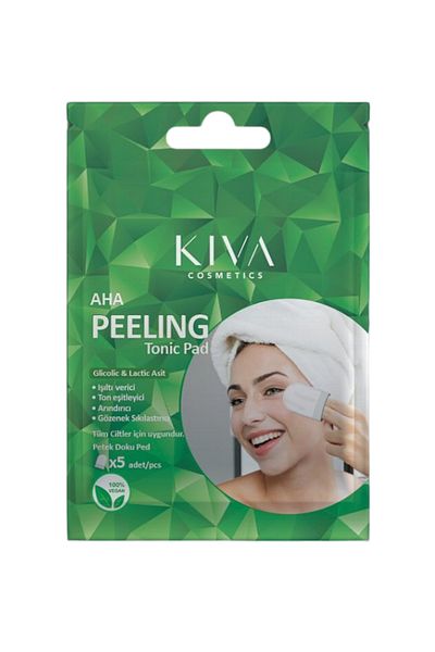 Kiva 5-Pack Vegan Aha Peeling Tonic Pad - Face and Skin Fresh and Shimmer