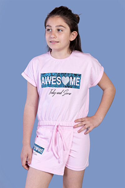 Toontoy Set pantaloni scurți Awesome cu imprimeu pentru fete