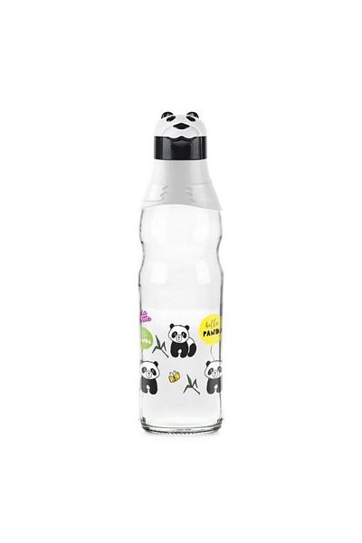 doremodam Lisinya174 Cute Panda Design Glass Water Bottle Leakproof 1000 ml - 436320 -1453