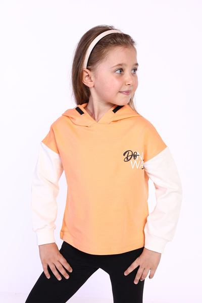 Toontoy Цветна суитшърт с качулка за момичета