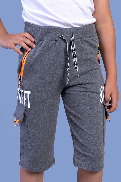 Toontoy Boy's Printed Capri - Pocket Detailed