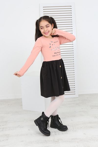 Toontoy Girl's - Beauty Love Printed Dress