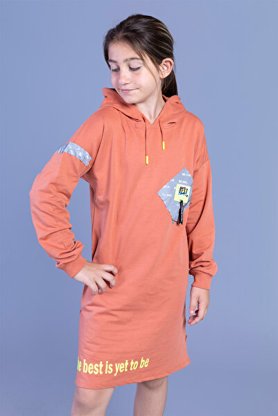 Toontoy Rochie B cu imprimeu cu mâneci scurte pentru fetiță