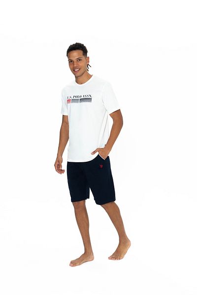 U.S. Polo Assn. Πόλο Ασν. Σετ Πιτζάμες Ανδρικές - 100% Βαμβάκι, Εκτυπωμένες - ILC2.18M87E1W