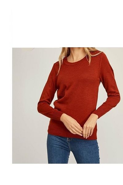 salim sever Women's Crew Neck Knitwear Sweater