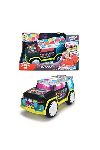 Dickie Toys Beat Hero Streat n Beatz Araba, Müzik Konsolu, 22 Ses, LED Işıkla...