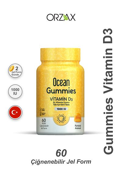 Ocean Gummies Vitamin D3 1000 Iu Vitamin D3 60 Pieces