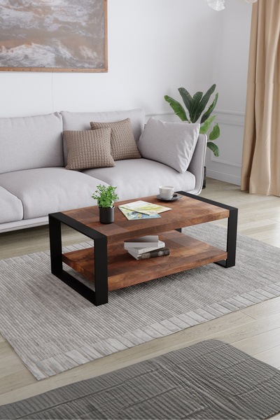 KIYMIK HOME 4007 Orta Sehpa Size Özel Üretim Gerçek Ağaç - Ceviz