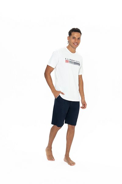 U.S. Polo Assn. Πόλο Ασν. Σετ Πιτζάμες Ανδρικές - 100% Βαμβάκι, Εκτυπωμένες - ILC2.18M87E1W