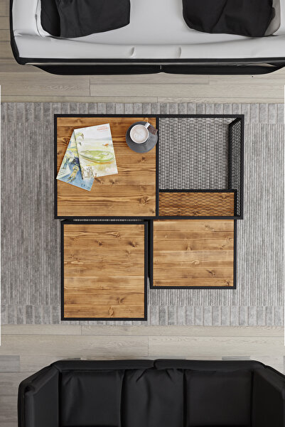 KIYMIK HOME 4006 Orta Sehpa Size Özel Üretim Gerçek Ağaç - Köknar