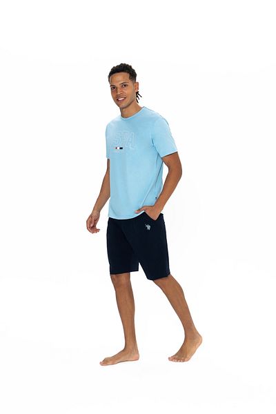 U.S. Polo Assn. Πόλο Ασν. Ανδρικό Σετ Πιτζάμες Μπλε Χρώμα 100% Βαμβάκι - ILC2.18I87W3K
