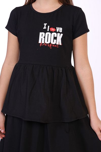 Toontoy Girl - I Love Rock Printed Dress