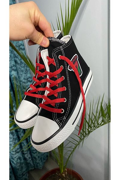 DECİSİVE STORE Ronaldo Cr7 Si̇u Printed Black and White High Top Sneakers Sneakers