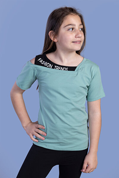 Toontoy Tricou cu detaliu la umăr pentru fete