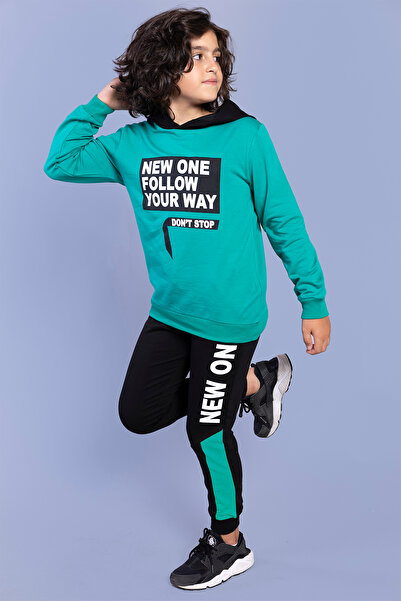 Toontoy Boy's Tracksuit Set - Hooded and Printed