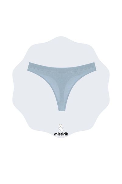 MİSTİRİK Paulo Model - Ribbed and Flexible, Soft Fabric Lilac String Panties
