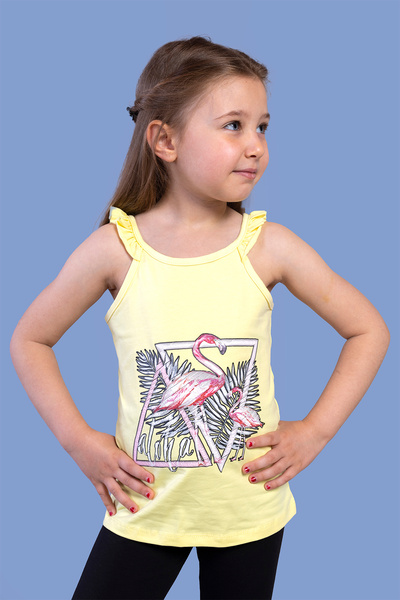 Toontoy Φλαμίνγκο με τύπωμα και κοριτσίστικο εσώρουχο με λεπτομέρεια βολάν