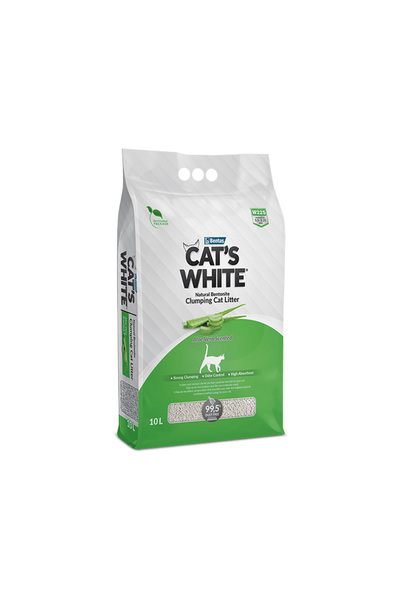 Cat's White رمل قطط معطر برائحة الصبار - 10 لتر