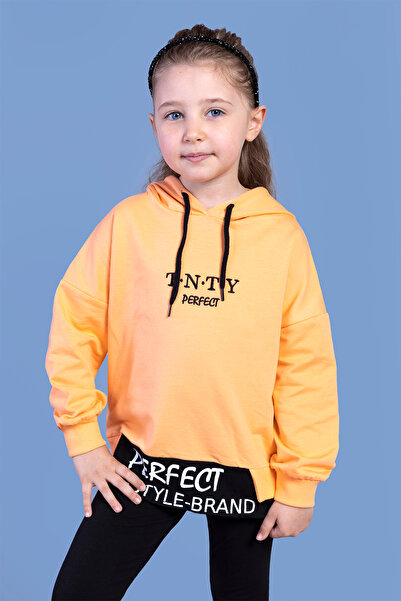 Toontoy Детска суитшърт с качулка и бродерия по ръбовете