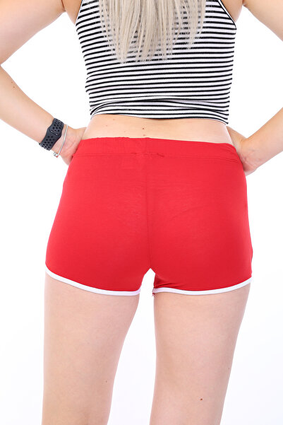 Toontoy Γυναικείο σορτς με ελαστική μέση - διακοσμητικό ρέλι