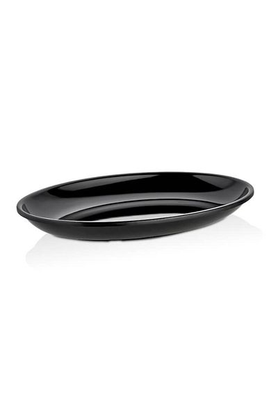 HIC Melamine Oval Serving Plate Black Color Size 35 cm