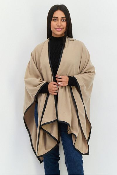 Jones of New York Women Knitted Super Soft Scarves 195 X 86 Cm, Taupe