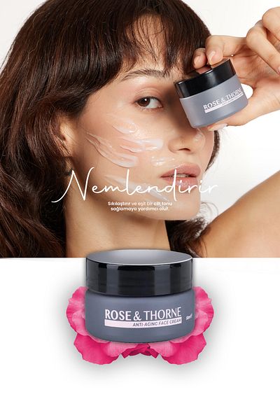 ROSE & THORNE Anti-Aging Face Cream - Firming Care with Rose Water, Rosehip Oil, Hyaluronic Acid