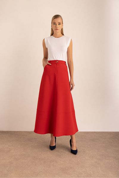 Aker Red Piece Woven Sports Skirt
