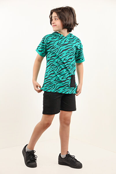 Toontoy Patterned Boy's Shorts Set