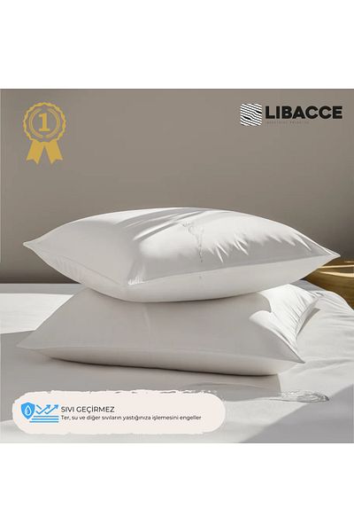 Libacce Industrial Products Cotton Liquid Proof 1-Piece Zippered Pillow Protector Mattress Protector 50X70 cm