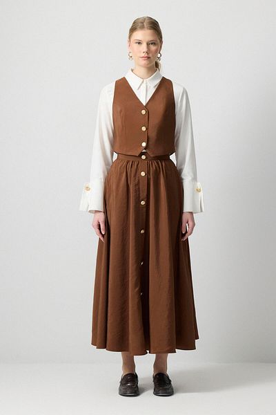 Touché Privé Kupra Vest and Skirt Set