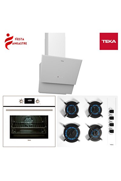 Teka Chef 8 Beyaz Ankastre Set ( Hak 627 Wh Fırın Gbc 64002 Wh Ankastre Ocak Tvt 60.1 Davlumbaz