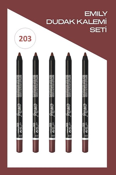 Golden Rose Emily Long Lasting Lip Pencil No: 203 - Lip Liner X5