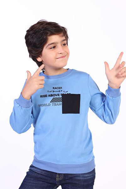 Toontoy Băiat - Detaliu de buzunar cu imprimeu Swea tricou