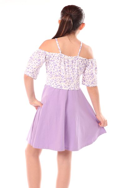 Toontoy Girl's Strappy Leopard Patterned Dress