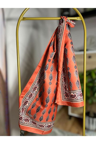 JAWEL Soft Pashmina Pattern Bordured Black