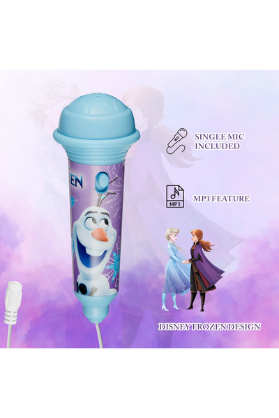 Frozen Disney Frozen Karlar Ülkesi Mini Karaoke Mikrofon Seti Işıklı Kemer Kancalı Lisanslı Mikrofonlu DY-3