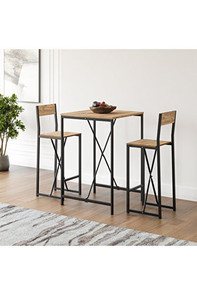 eportatif Bar Masa Sandalye Seti Mutfak Yemek Masası Takımı 1009
