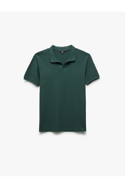 Koton Cotton Slim Fit Pique Fabric Polo Neck Short Sleeve T-Shirt