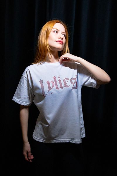 Sekizbiraltı Γυναικείο μπλουζάκι Lylies Red Stone με στάμπα Relaxed Fit Λευκό