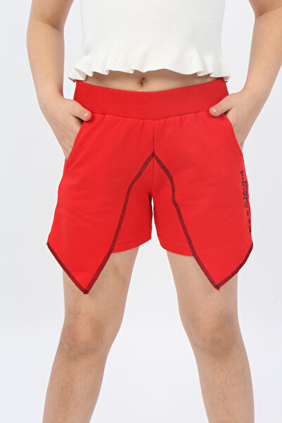 Toontoy Girl - Mood It Embroidered Shorts, Stylish Embroidered Shorts for Kids