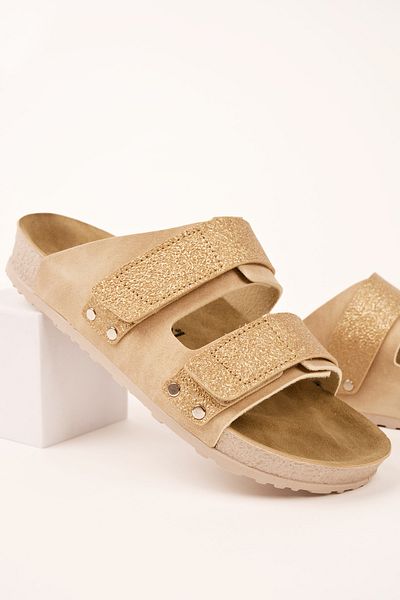 POLOMİA Berry Anatomical Poly Comfort Cool - Ευέλικτα και ρυθμιζόμενα δύο Velcro Γυναικεία Καθημερινά Σανδάλια Παντόφλες