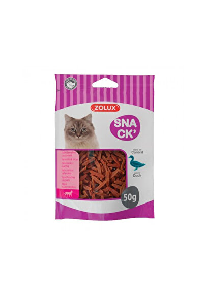 Zolux وجبة خفيفة صغيرة من شرائح البط للقطط، 50 جرام