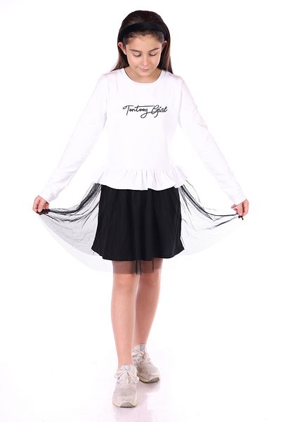 Toontoy Girl's Embroidered Tulle Dress