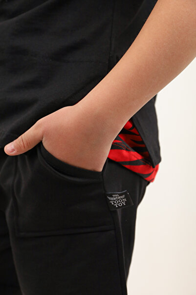 Toontoy Boy's Embroidery Detailed Shorts Set