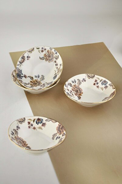 Bursa Porselen Dekor وعاء بورسلين ذهبي مكون من 4 قطع من فينيكس