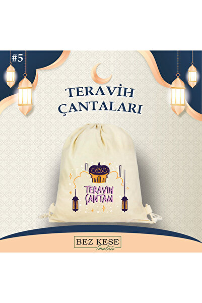 APRENDİ Ramazana Özel Teravih Çantam 35x40 CM Büzgülü Sırt Çantası Model-5