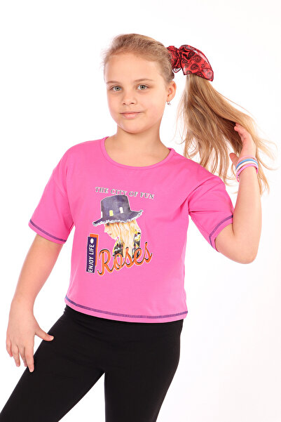 Toontoy Tricou pentru fete Roses cu imprimeu