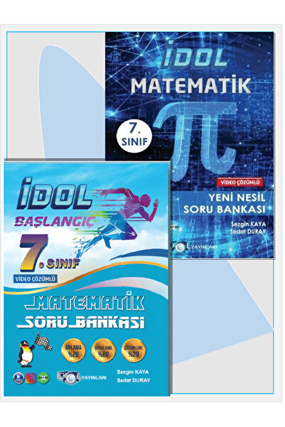 İdol Yayınları İdol 7. Sınıf Matematik Yeni Nesil ve Başlangıç Soru Bankası